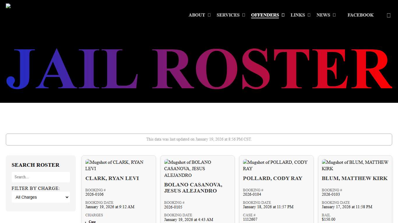 Jail Roster - Pittsburg County Sheriff's Office
